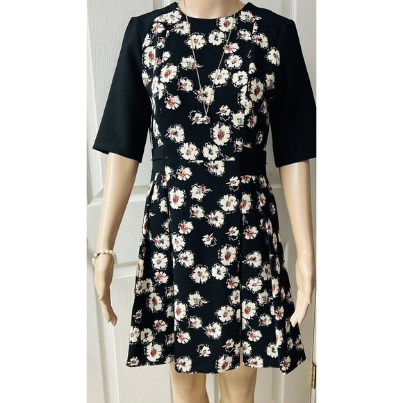 Zara Dresses & Skirts - Zara Woman Black Floral Mini Dress Size Medium Career Party Office